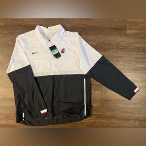Washington State Cougars Nike Jacket Mens XL Half-Zip‎ Windbreaker B17